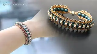 Centipede beaded bracelet. How to make jewelry. Beading tutorial