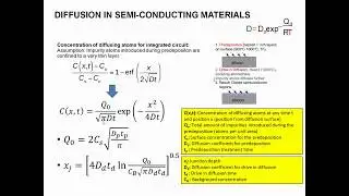 Example of diffusion in semi-conducting materials - Part 1