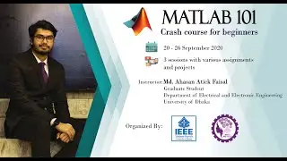 MATLAB 101- Crash Course for Beginners| Live Session 03| 24 September 2020