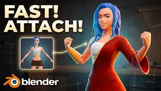 How to Attach Clothes to a Character in 2 minutes | Blender Tutorial