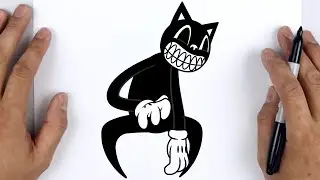 HOW TO DRAW CARTOON CAT | Friday Night Funkin (FNF) - Easy Step By Step Tutorial
