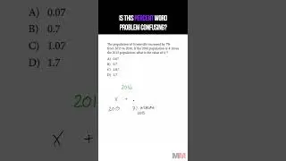 Is this SAT Percent Word Problem Confusing? #satmath