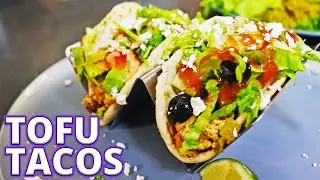 Vegan Tofu Tacos - Tastes like Meat! (Chipotle Sofritas)