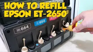 HOW TO REFILL EPSON ET-2650 PRINTER ♧ JnC CORNER