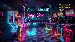 Customized Retro Arcade Animated Backgrround Video | Vtuber Streaming, with your personalized text