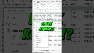 Delete Blank Rows in Excel.. #viralshorts   #excelshorts