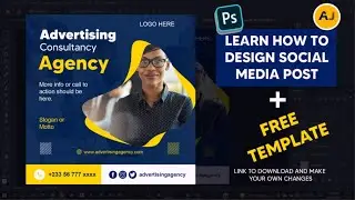 Learn How to design a social media post in Photoshop!..