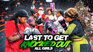 Last To Get Knocked Out *ALL GIRLS WIN $1000 🎄CHRISTMAS 🎄#lasttogetknockedout