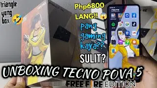 UNBOXING TECNO POVA 5 FREEFIRE EDITION (16GB RAM) SULIT? FOR ONLY PHP 6,800?! | 120Hz NA RIN 😮