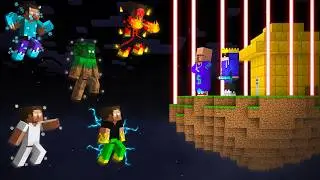 POOR Vs RICH Scary SKYBLOCK Battle Competition In Minecraft