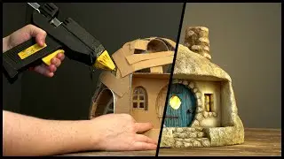 ❣DIY Hobbit House in a Rock Using Cardboard❣