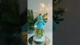 Авторская коллекционная игрушка на елку из ваты. Серия Матрëнушки. Русское Рождество