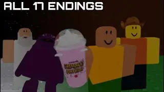 ROBLOX get a grimace shake at 3 am beta - All 17 Endings Full Walkthrough