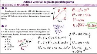 ADIÇÃO DE VETORES: REGRA DO PARALELOGRAMA