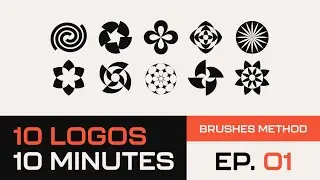 10 Simple Logos in 10 Minutes (Brushes Method) – Episode 1