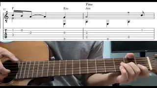 A Time For Us - Easy Fingerstyle Guitar Playthrough Tutorial Lesson With Tabs