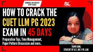 CUET PG LLM Topper Talk Tanvi Jain, LC1 DU 2Yr LLM  | CUET LLM PG 2024  | BHU LLM 2024 | DU LLM 2024