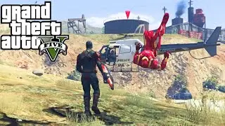 GTA 5 CAPTAIN AMERICA VS IRONMAN EPIC SUPERHEROS BATTLE | GTA 5 GAMEPLAY
