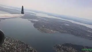 Delta Airlines 737-800 Approach and Landing in Seattle | Great view of Mt. Rainier