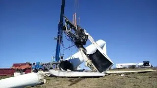 Desmontaje de aerogenerador caído