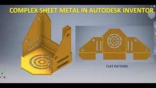 Complex Autodesk Inventor Sheet metal  || Inventor Sheet metal || 3d drawing Tutorials || 3d Cad