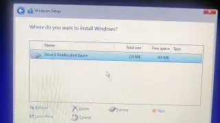 how to fix unallocated space 0mb error while install windows in Laptop/ computer [ fix ]