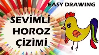 KOLAY HOROZ ÇİZİMİ/EASY DRAWİNG #drawing#art#kolayçizimler #easydrawing#etkinlik #görselsanatlar