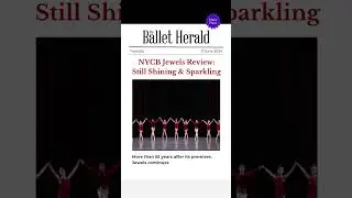 DANCE REVIEW 🌟 NYCB's Jewels Continues to Shine and Sparkle
