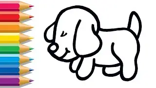 vẽ con chó | Сурет салу Күшік | How to draw a dog