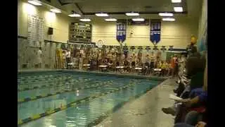 Guess which one is me! Falling off the block at my swim meet