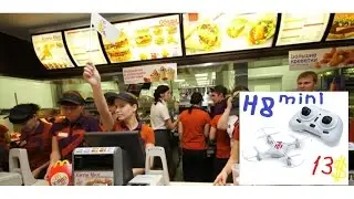 Квадрокоптер в McDonald’s  Eachine H8 Mini