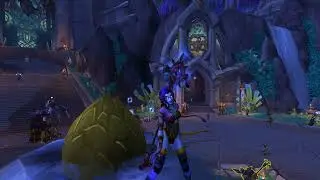 Void Elf Priest Dancing atop the Valdrakken Fountain