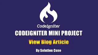 Codeigniter Mini Project -  View Blog