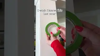 Use painters tape & command hooks to protect walls and secure holiday decor! 