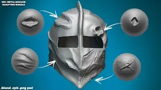 Sculpt Battle-Worn Surfaces with 190+ Metal Damage Brushes (Blender + ZBrush)