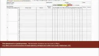 Strategic Planning Template and Hoshin Kanri Policy Deployment