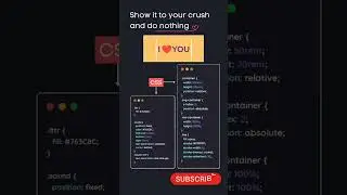 Make I love you with CSS //#css#coding#scssoftware#love#iloveyou#gf#gfriend #bf#boyfriend#bff#shorts