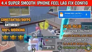 BGMI + PUBG Mobile 4.4 Smooth Config File 💥 | Lag Fix + 90 FPS + Extreme Graphics 💫 IPHONE FEEL FILE