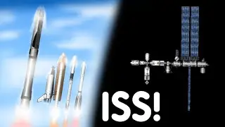 A construção da ISS com meus foguetes no SFS! (+bp)