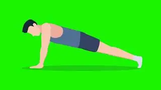 Man Workout green screen video.
