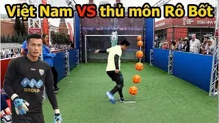 Thử Thách Bóng Đá sút Penalty với thủ môn Robot đỉnh như Bùi Tiến Dũng U23 Việt Nam World Cup 2018