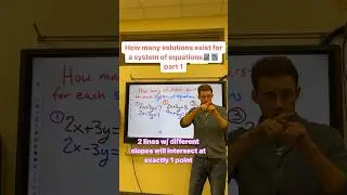 How many solutions exist for this system of equations PART 1 #algebra