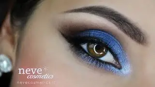 Blue Smokey Eyes makeup tutorial - Neve Cosmetics