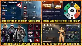 🔴 Next BONUS UC EVENT in BGMI | Unipin Spin wheel event explained | Tekken Prize Path All Rewards