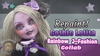 Ace Gothic Lolita Repaint || Rainbow J-Fashion Collab || #repaint || Custom doll