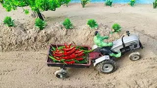 Diy tractor loaded trolley chilly rescue on hill | diy tractor science project | @sanocreator