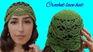 How To Crochet A Beautiful Lace Hat🥰  fantastic mesh hat for ladies