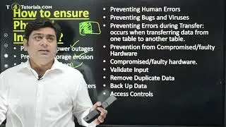 Data integrity in DBMS, Physical integrity, Logical Integrity