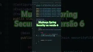 Mudanças Spring Security 6 