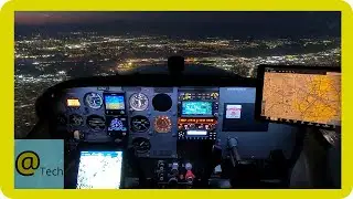 Night Cross Country to Washington - Night Flight Time Lapse